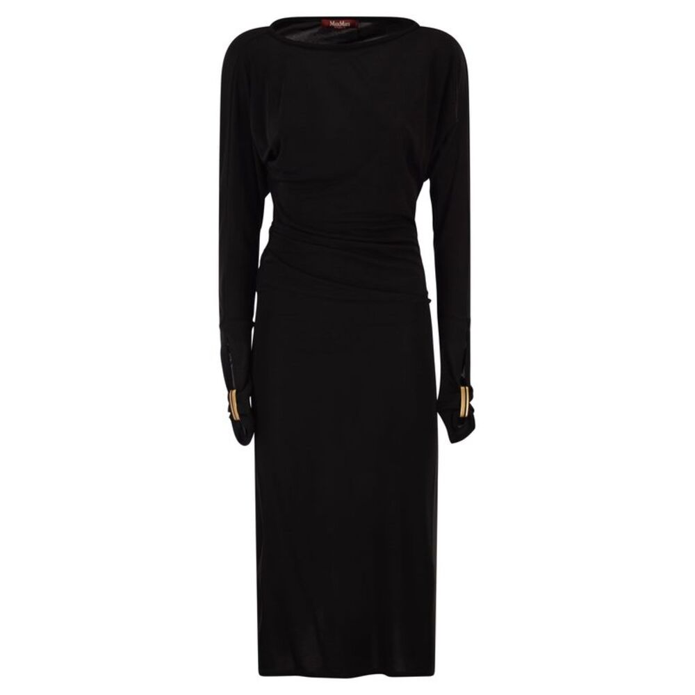 Maxmara Studio Women Mstsalvo - Draped Viscose Jersey Midi Dress